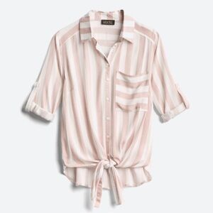 Pink Striped Button Down Shirt